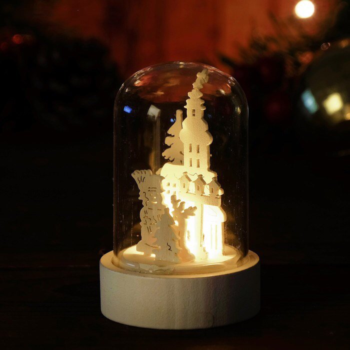 Декор с подсветкой - Снеговик - 1