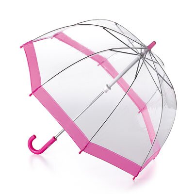 Зонт-трость Эврика механический прозрачный Розовый - 0