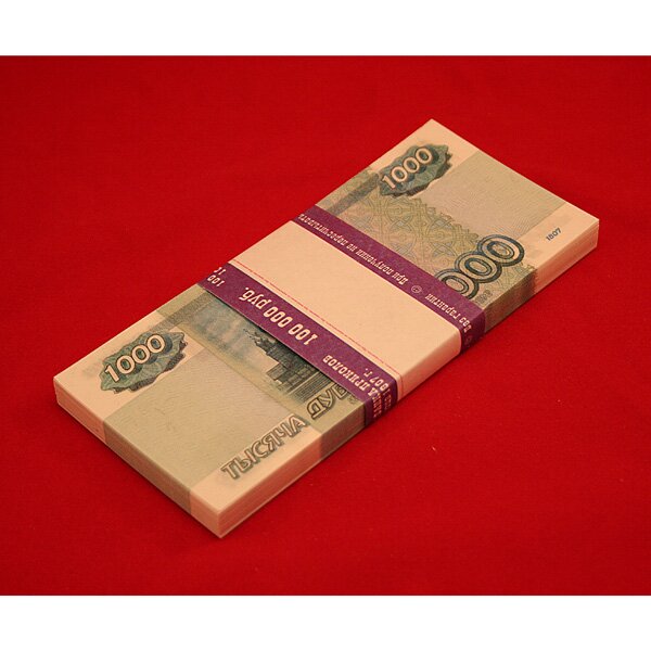 Забавная пачка сувенирных денег, игрушечные, ненастоящие - 1000 руб - 2