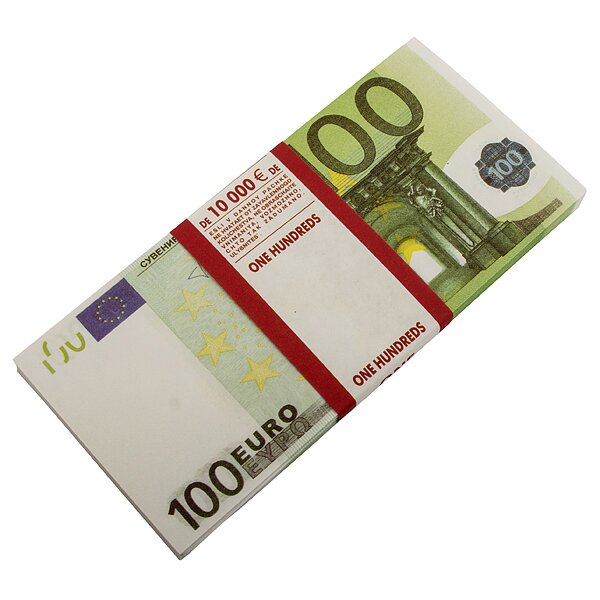 Забавная пачка сувенирных денег, игрушечные, ненастоящие - 100евро - 0