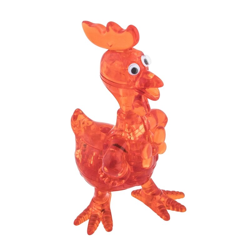 3D Головоломка - Петух оранжевый - 10