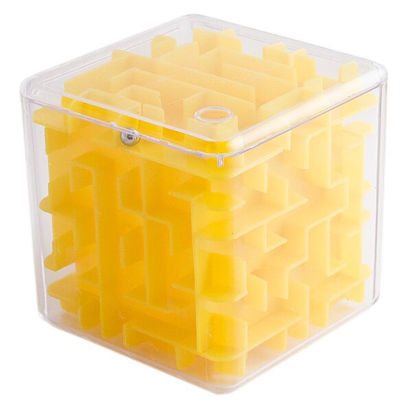 Головоломка лабиринт - Куб желтый - 1